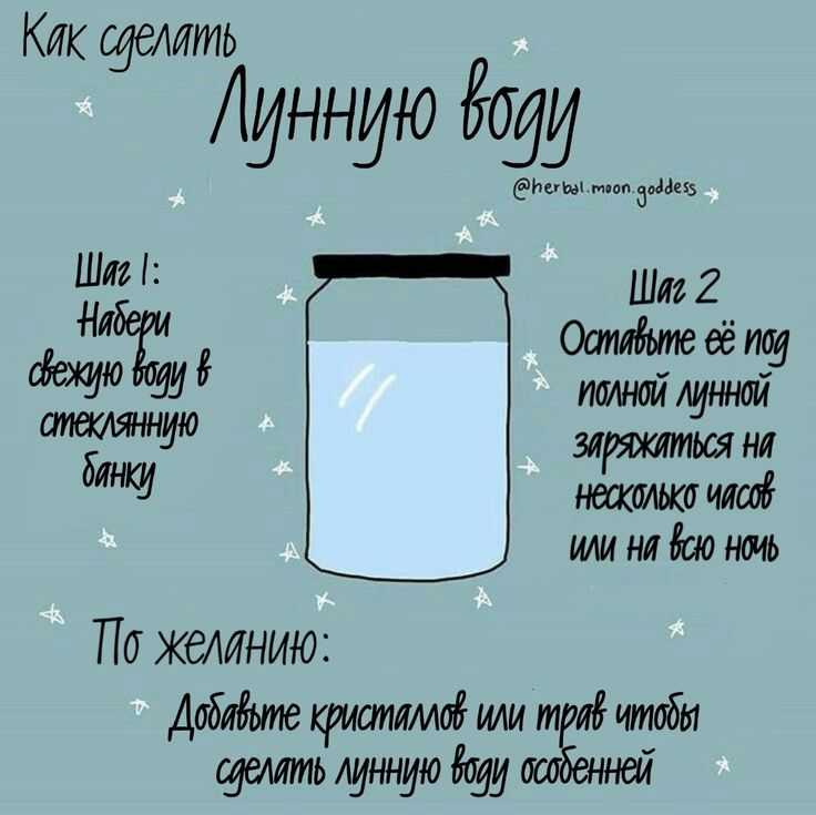 Как сделать лунную воду в домашних условиях