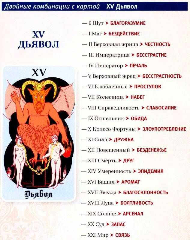 Дьявол таро: значение в отношениях, любви, здоровье, работе