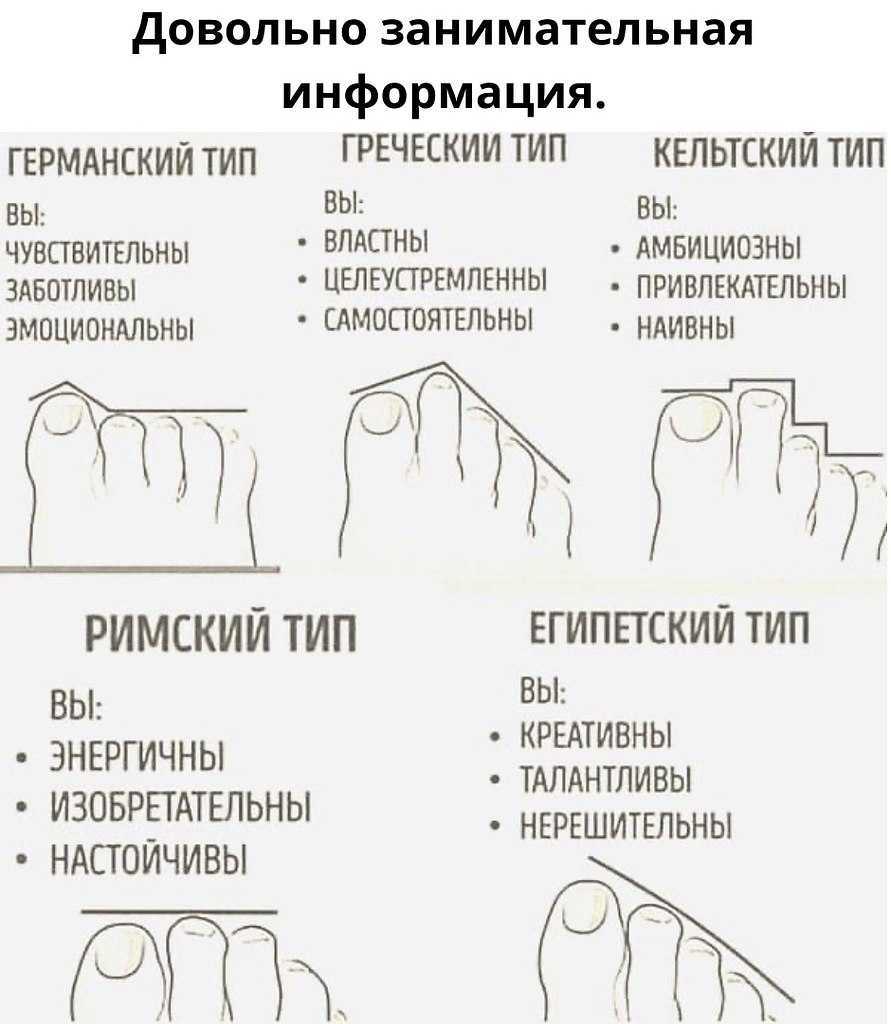 Что могут сказать о человеке пальцы ног