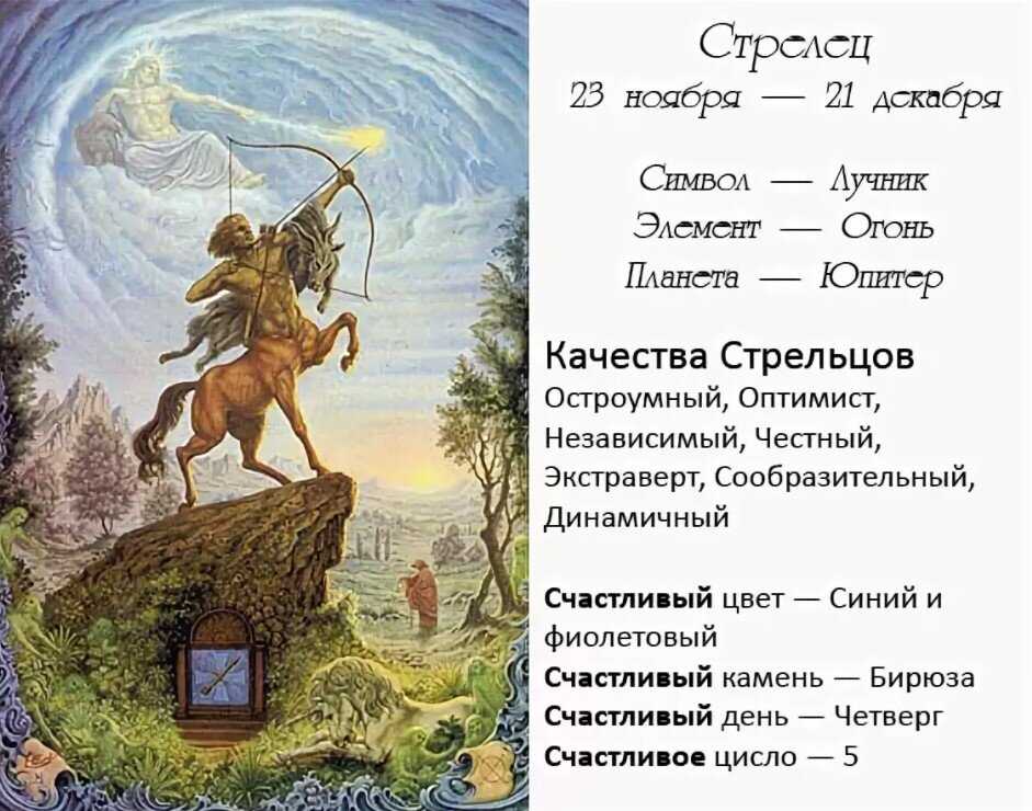 Знак зодиака стрелец: даты рождения, отличительные черты характера и темперамента